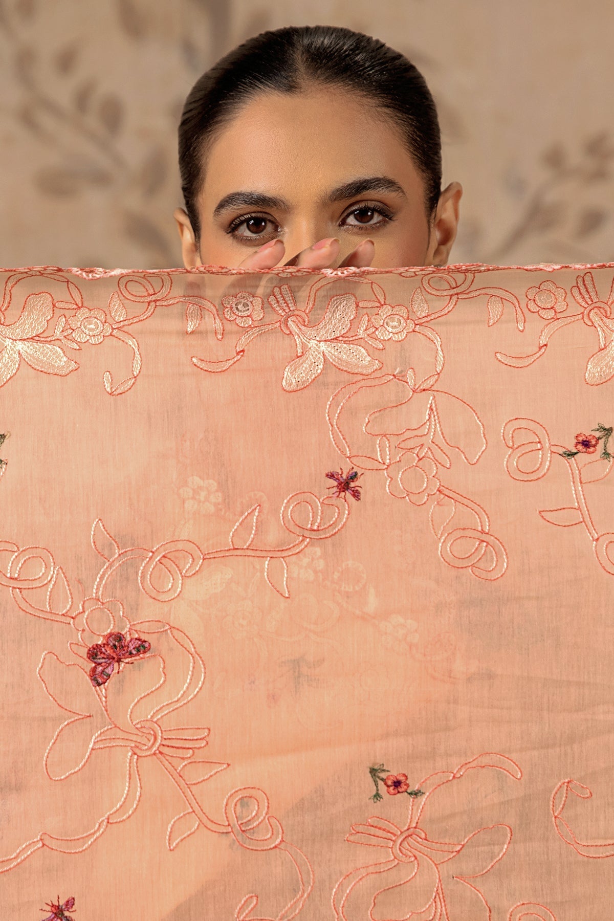 4 Piece - Embroidered Kara Cotton Suit - MC1610-1 - Shop Now at Kayseria