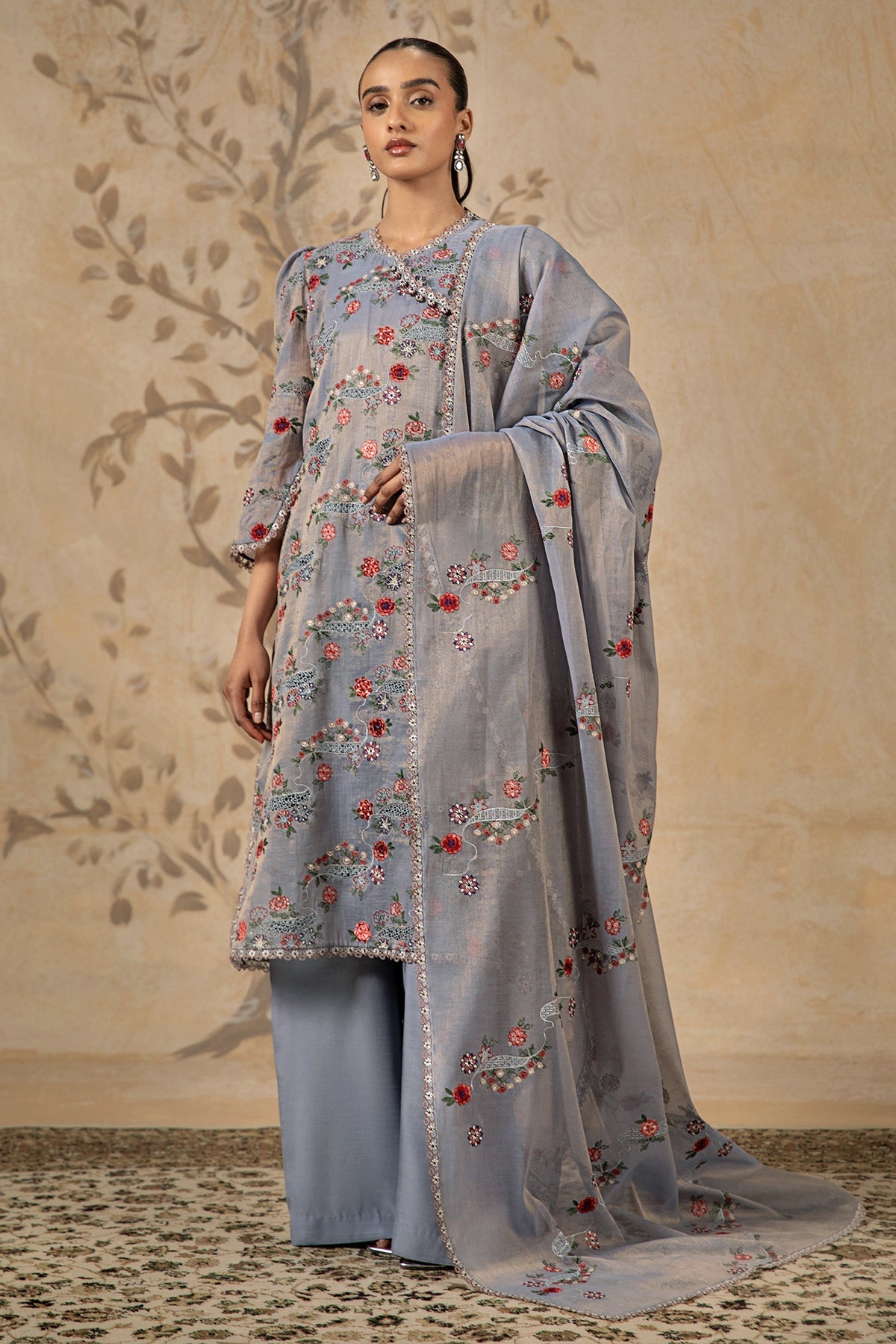 4 Piece - Embroidered Masuri Suit - MC1601-1 - Shop Now at Kayseria