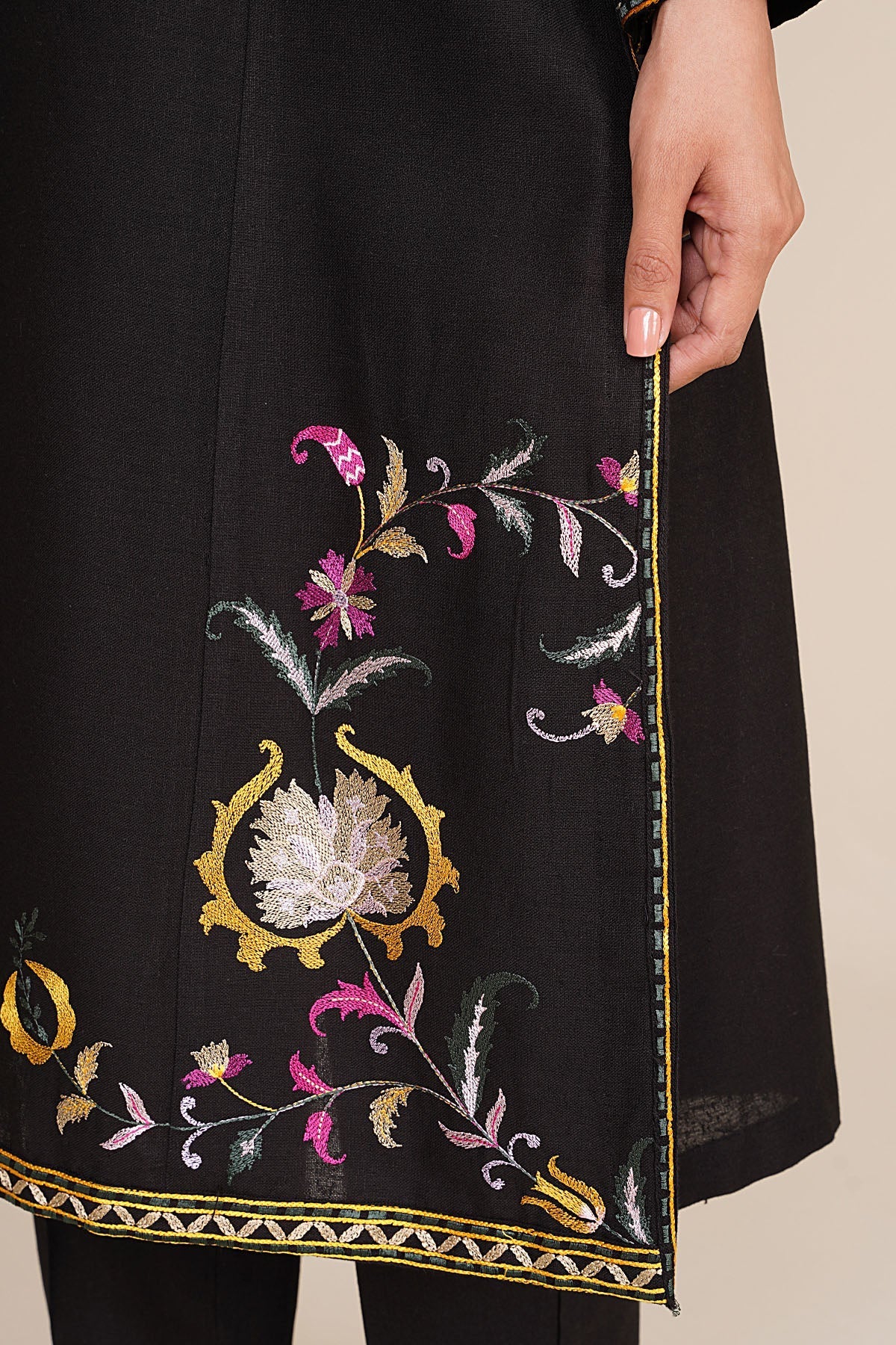 2 Piece - Embroidered Cotton Karandi Suit - KPW24-P3074-74 - Shop Now at Kayseria