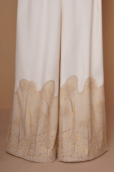 Printed Raw Silk Trousers - MCP1416 - Shop Now at Kayseria