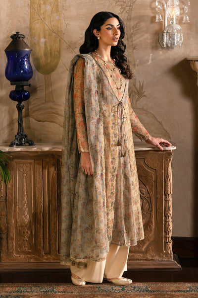 4 Piece - Printed Shimmer Net Suit - MCP1716 - Shop Now at Kayseria