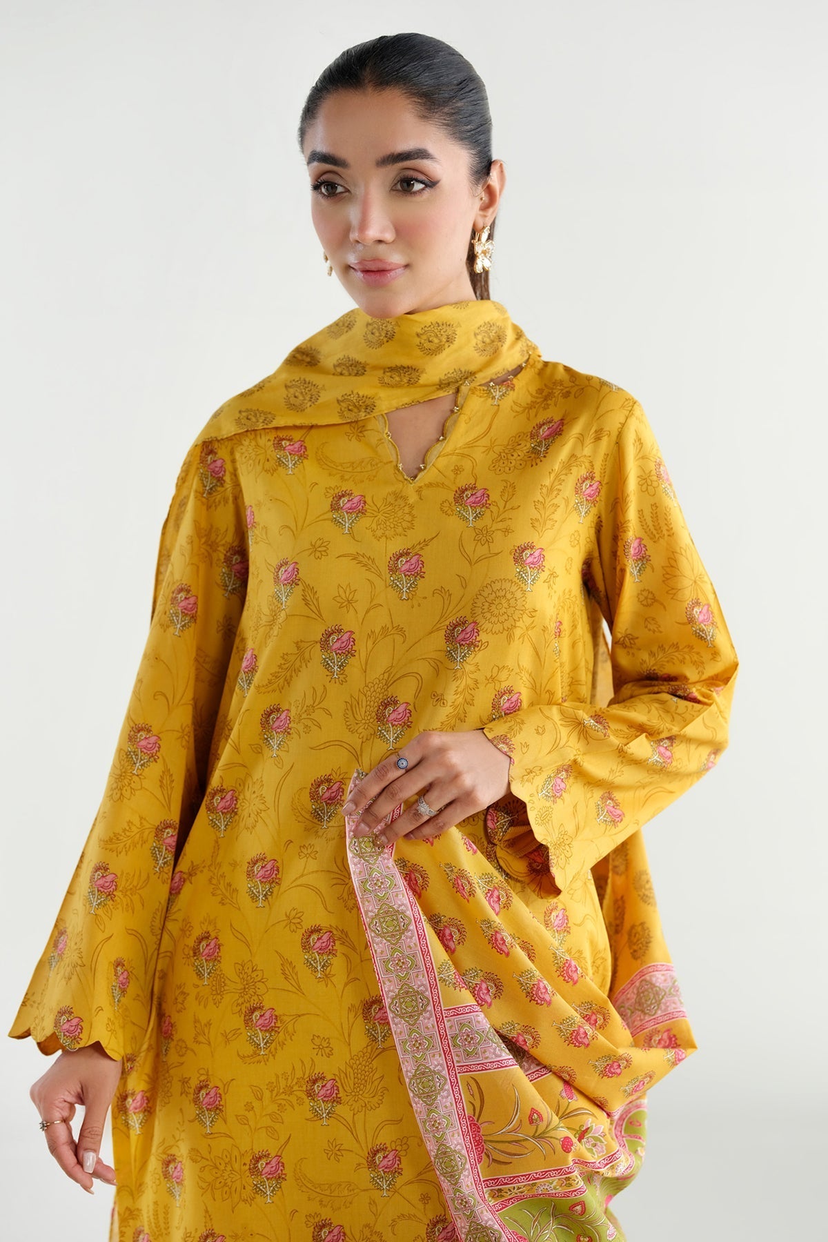 3 Piece - Printed & Embroidered Lawn Suit - C6220 - Shop Now at Kayseria