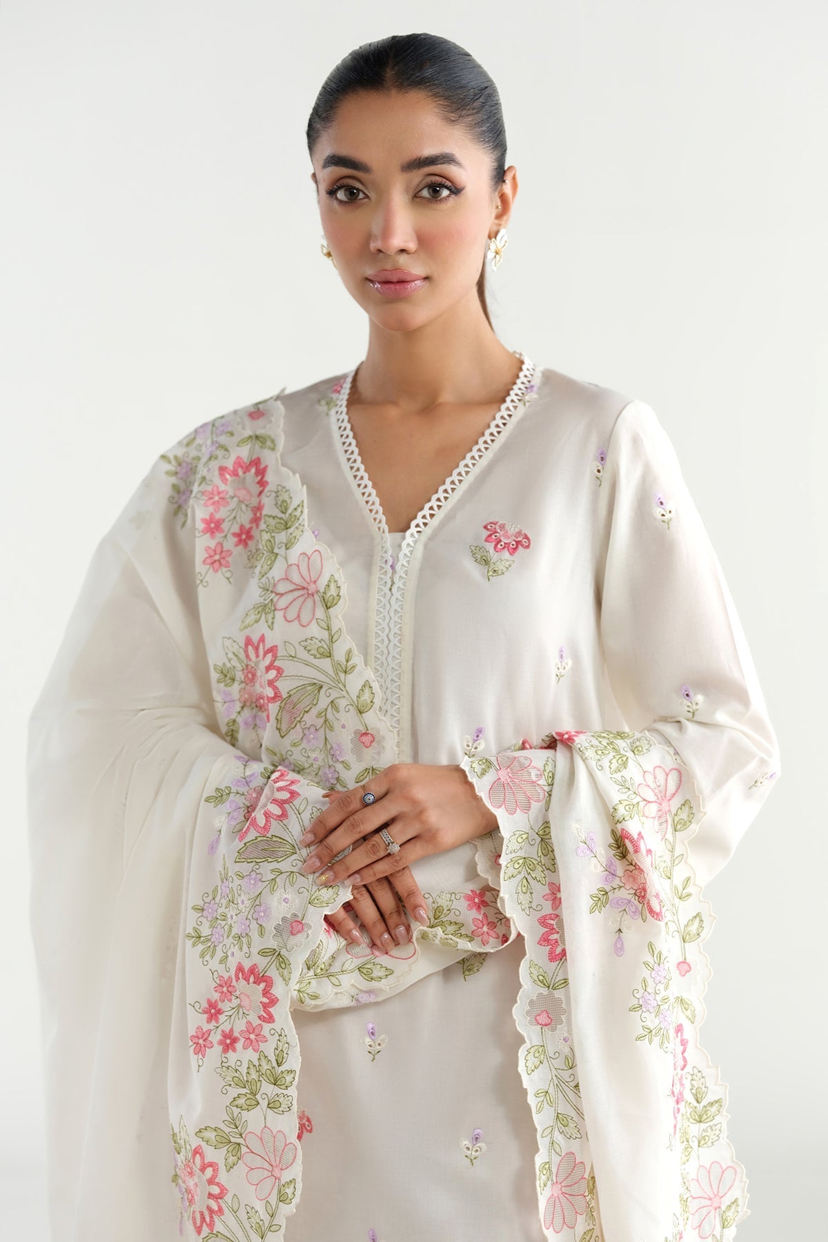 2 Piece - Embroidered Suit - C6266 - Shop Now at Kayseria