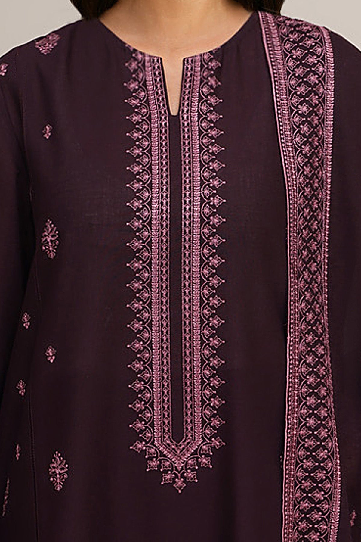 3 Piece - Embroidered Khaddar Suit - C6383 - Shop Now at Kayseria