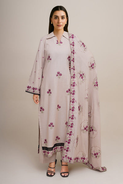 3 Piece - Embroidered Khaddar Suit - E1757 - Shop Now at Kayseria