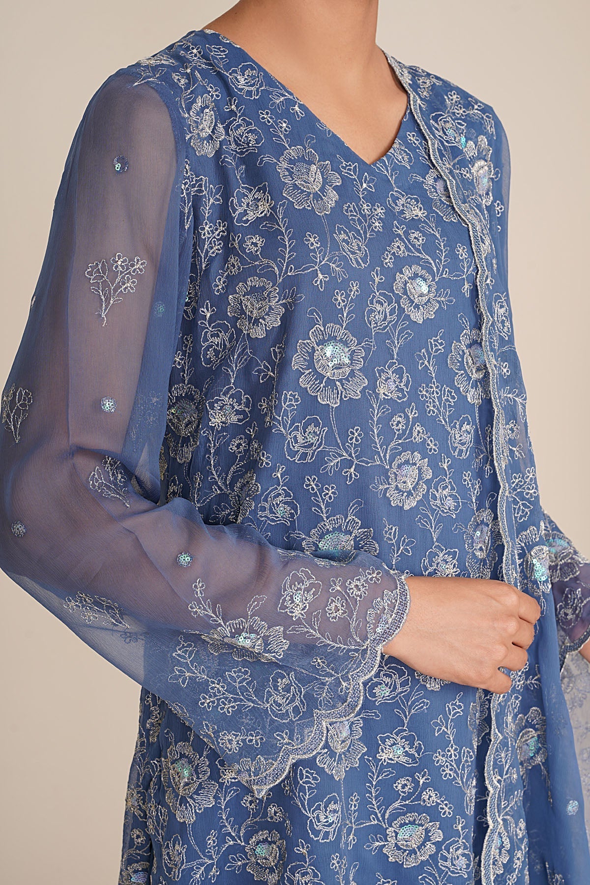 3 Piece - Embroidered Suit - E1790 - Shop Now at Kayseria