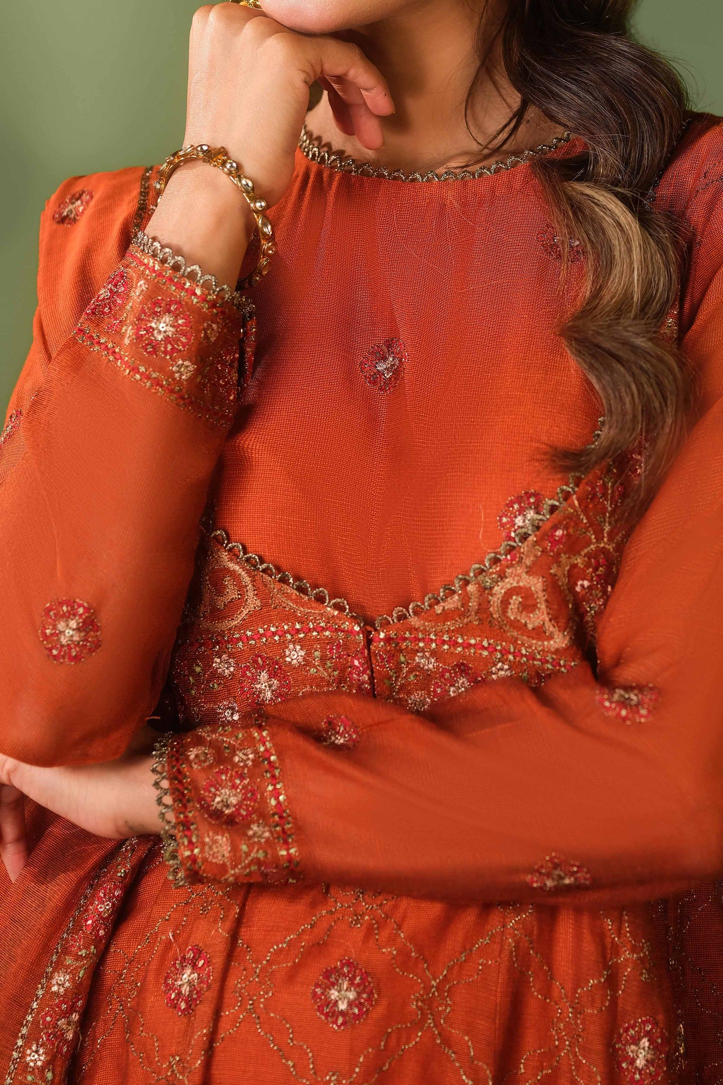 KHADI NET | EMBROIDERED