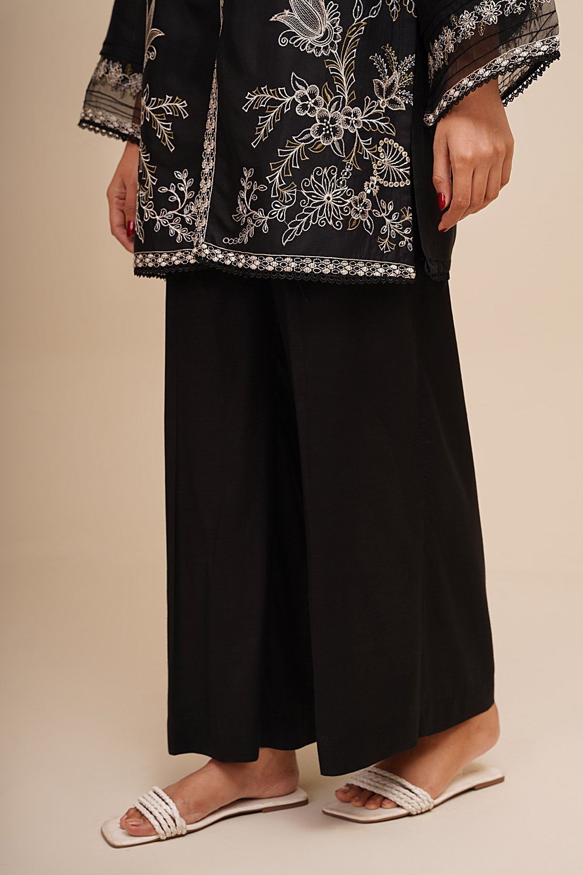 Dyed Silk Trousers - KPS25-P3635 - Shop Now at Kayseria