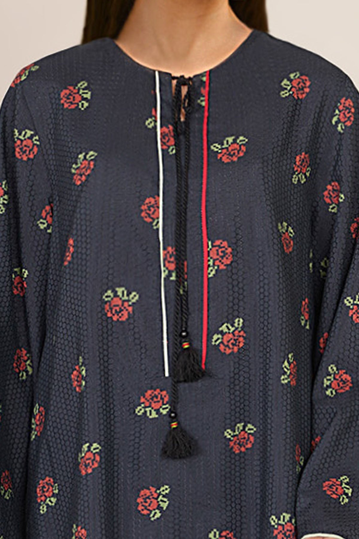 2 Piece - Printed & Embellished Khaddar Suit - KPW25-P3672 - Shop Now at Kayseria