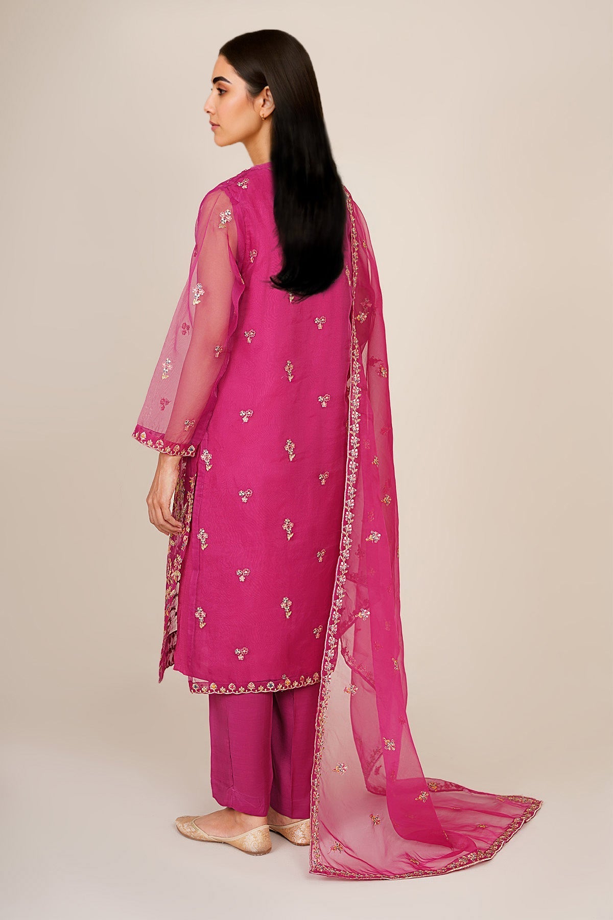 4 Piece - Embroidered Organza Suit - KPW24-P3159-159 - Shop Now at Kayseria