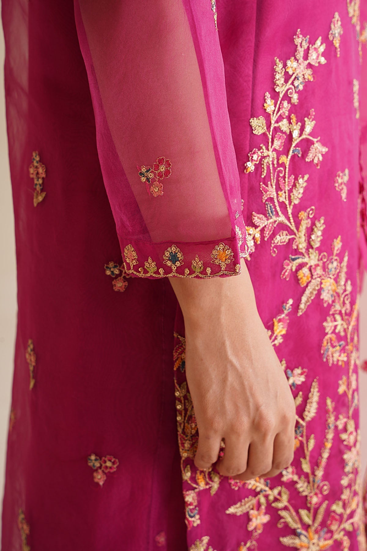 4 Piece - Embroidered Organza Suit - KPW24-P3159-159 - Shop Now at Kayseria