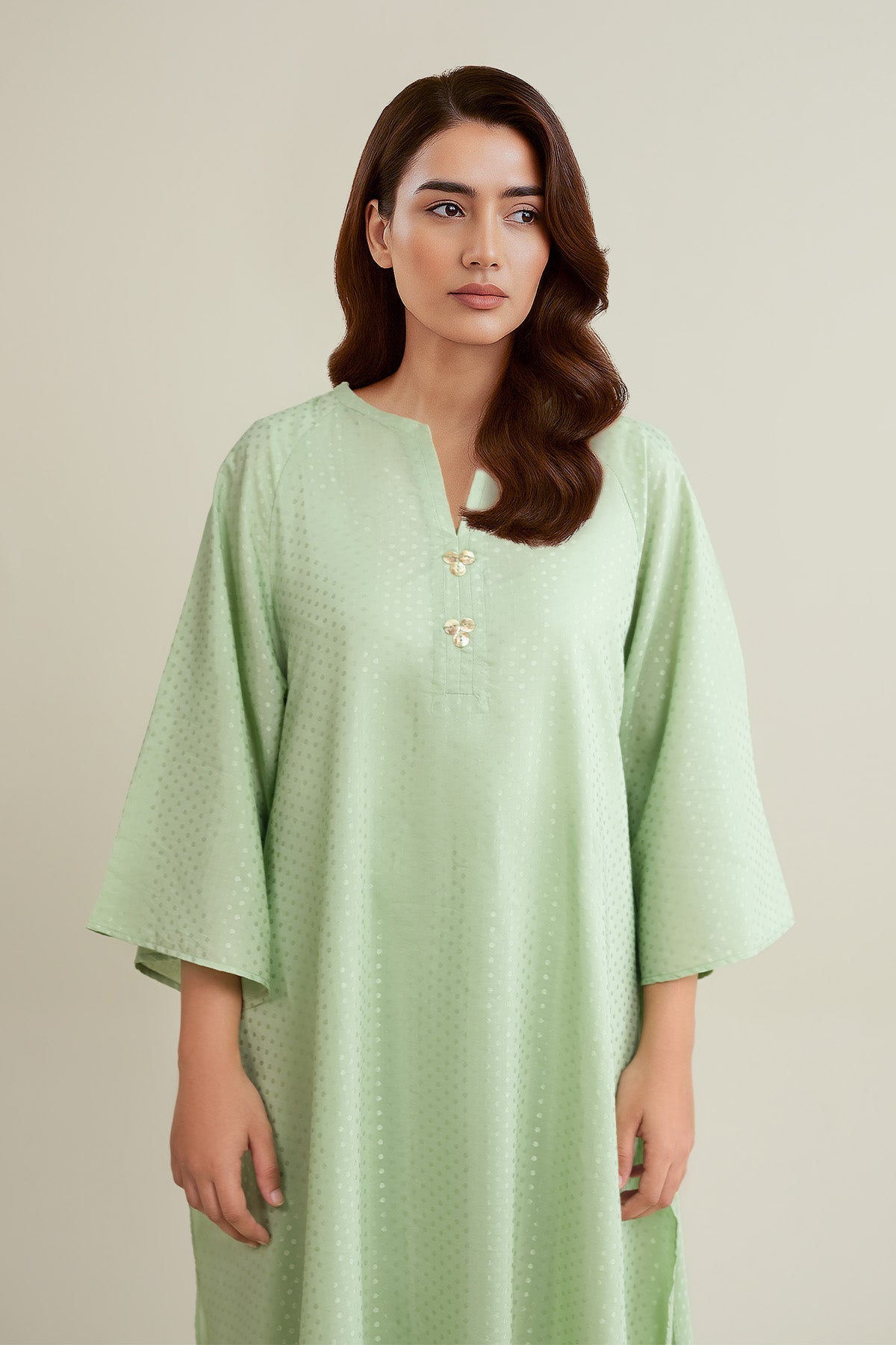 2 Piece - Dyed & Embellished Jacquard Suit - KPW25-P3666 - Shop Now at Kayseria