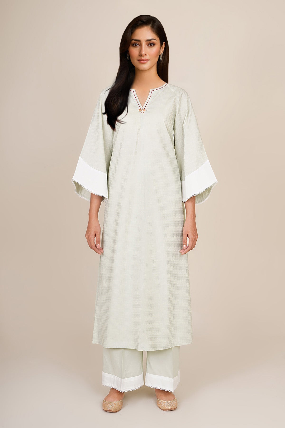 2 Piece - Embellished Jacquard Suit - KPW25-P3663 - Shop Now at Kayseria