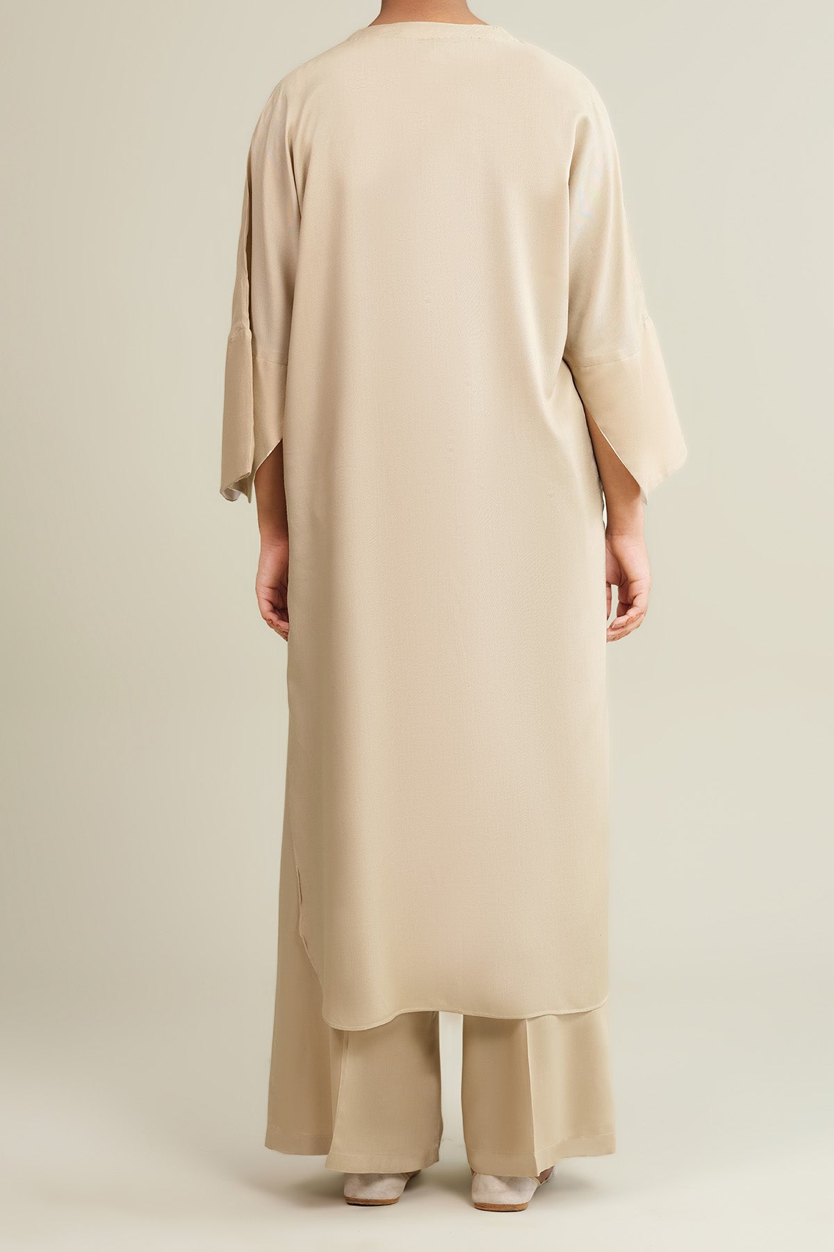 2 Piece - Dyed & Embellished Linen Suit - KPW25-P3665 - Shop Now at Kayseria