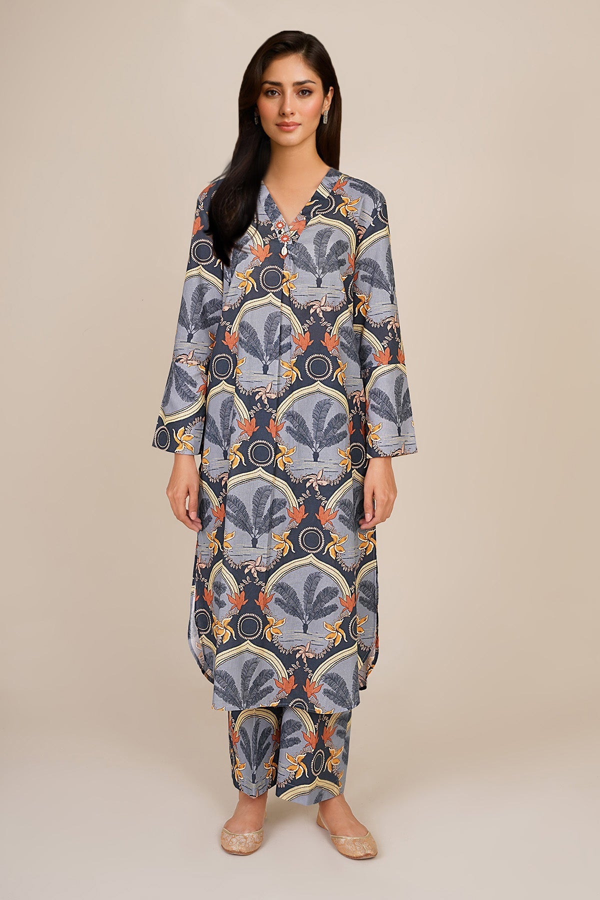 2 Piece - Printed Khaddar Suit - KPW25-P3714 - Shop Now at Kayseria