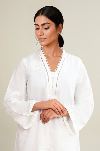 2 Piece - Dyed & Embroidered Cotton Karandi Suit - KPW25-P3759 - Shop Now at Kayseria