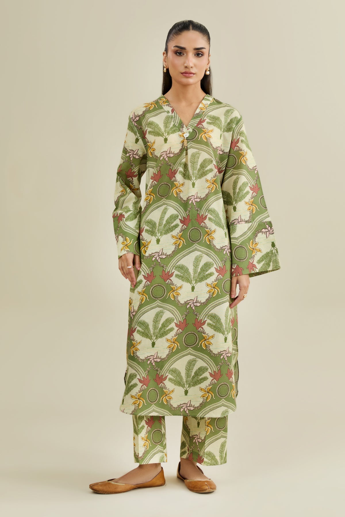 2 Piece - Printed Khaddar Suit - KPW25-P3817 - Shop Now at Kayseria
