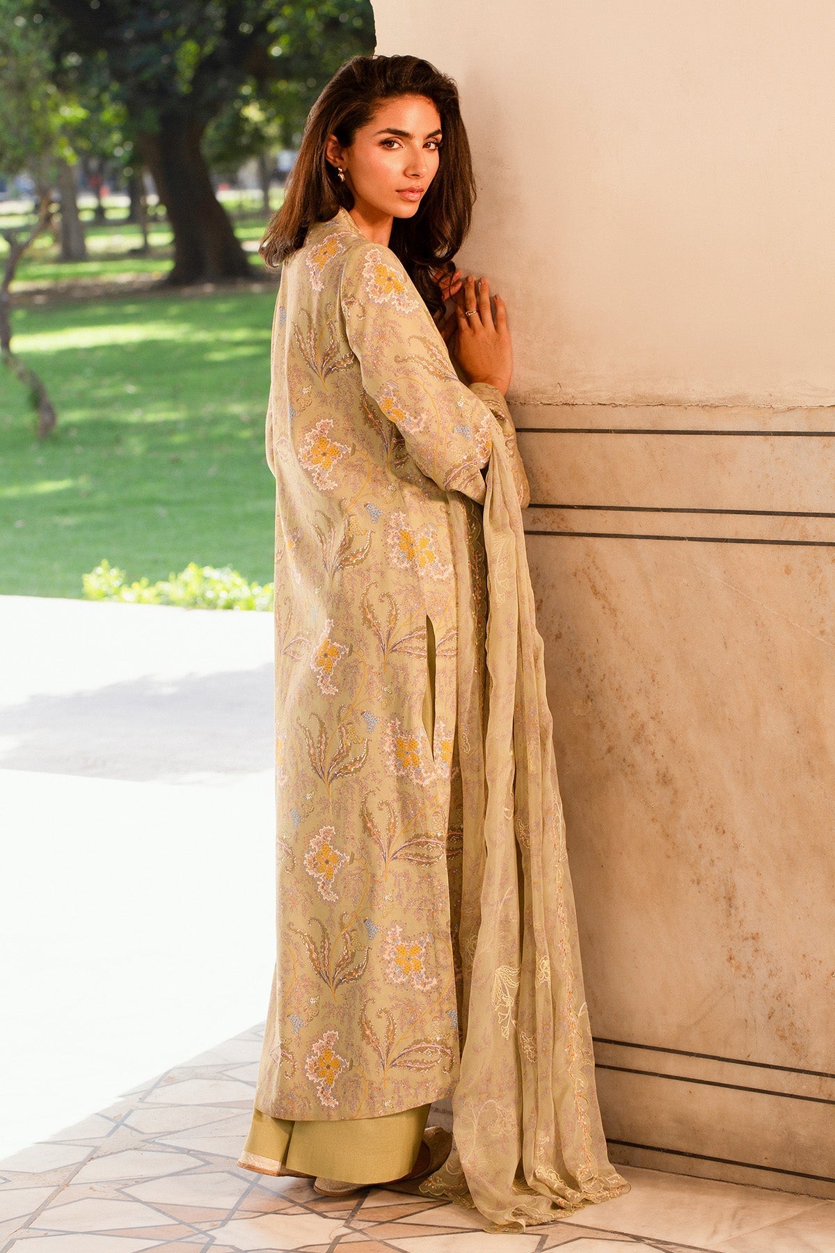 3 Piece - Printed & Embroidered Khaddar Suit - MC2100 - Shop Now at Kayseria