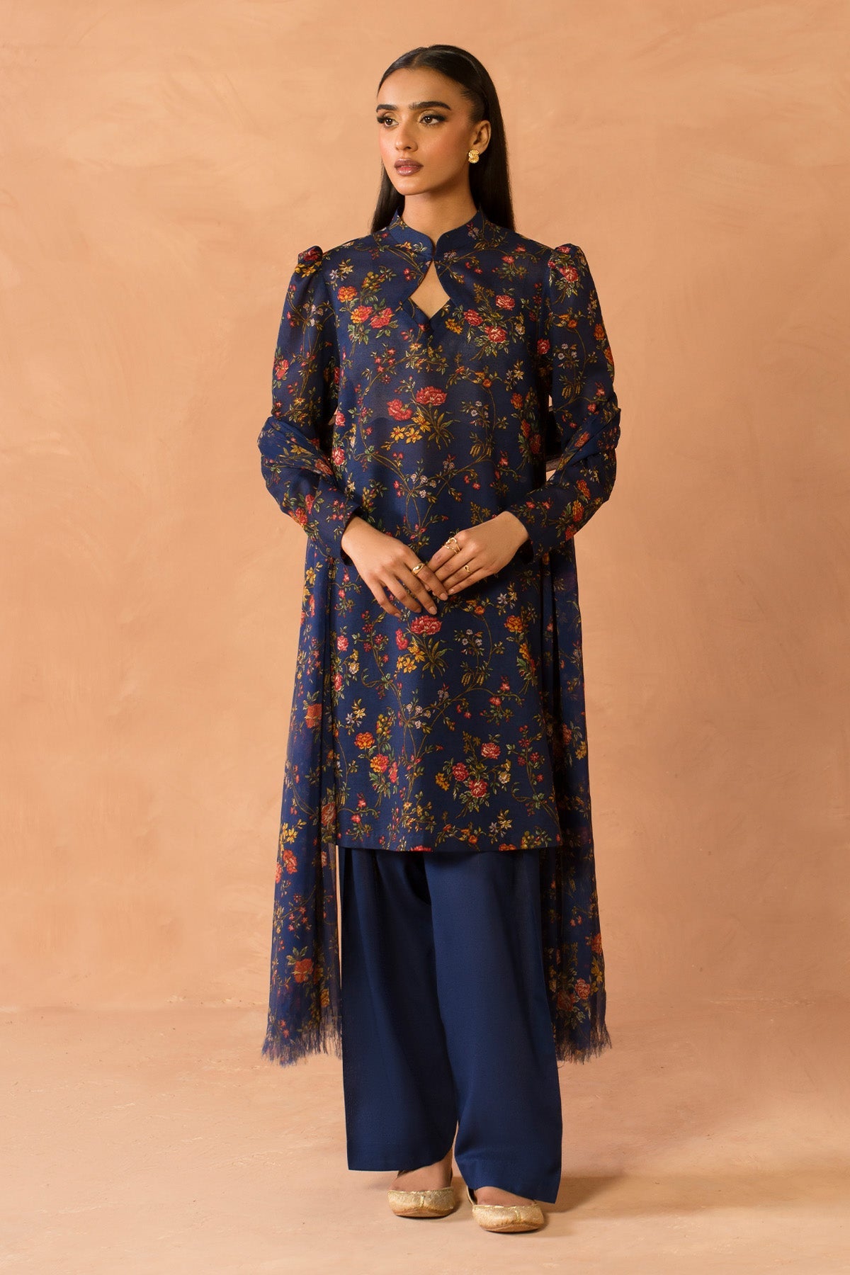 3 Piece - Printed & Khaddar Suit - MC2116 - Shop Now at Kayseria