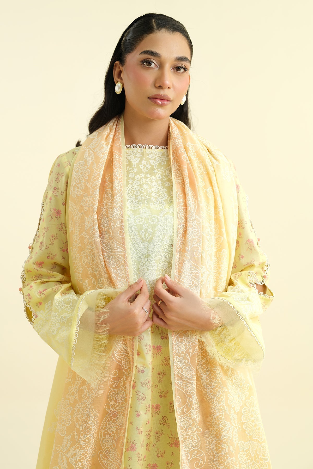 3 Piece - Printed & Embroidered Lawn Suit - C6240 - Shop Now at Kayseria