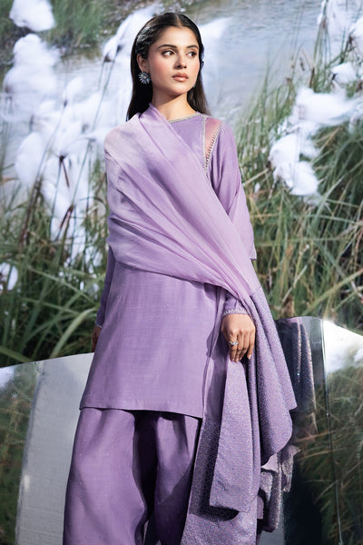 3 Piece - Embellished Silk Suit - KPS25-P3490 - Shop Now at Kayseria
