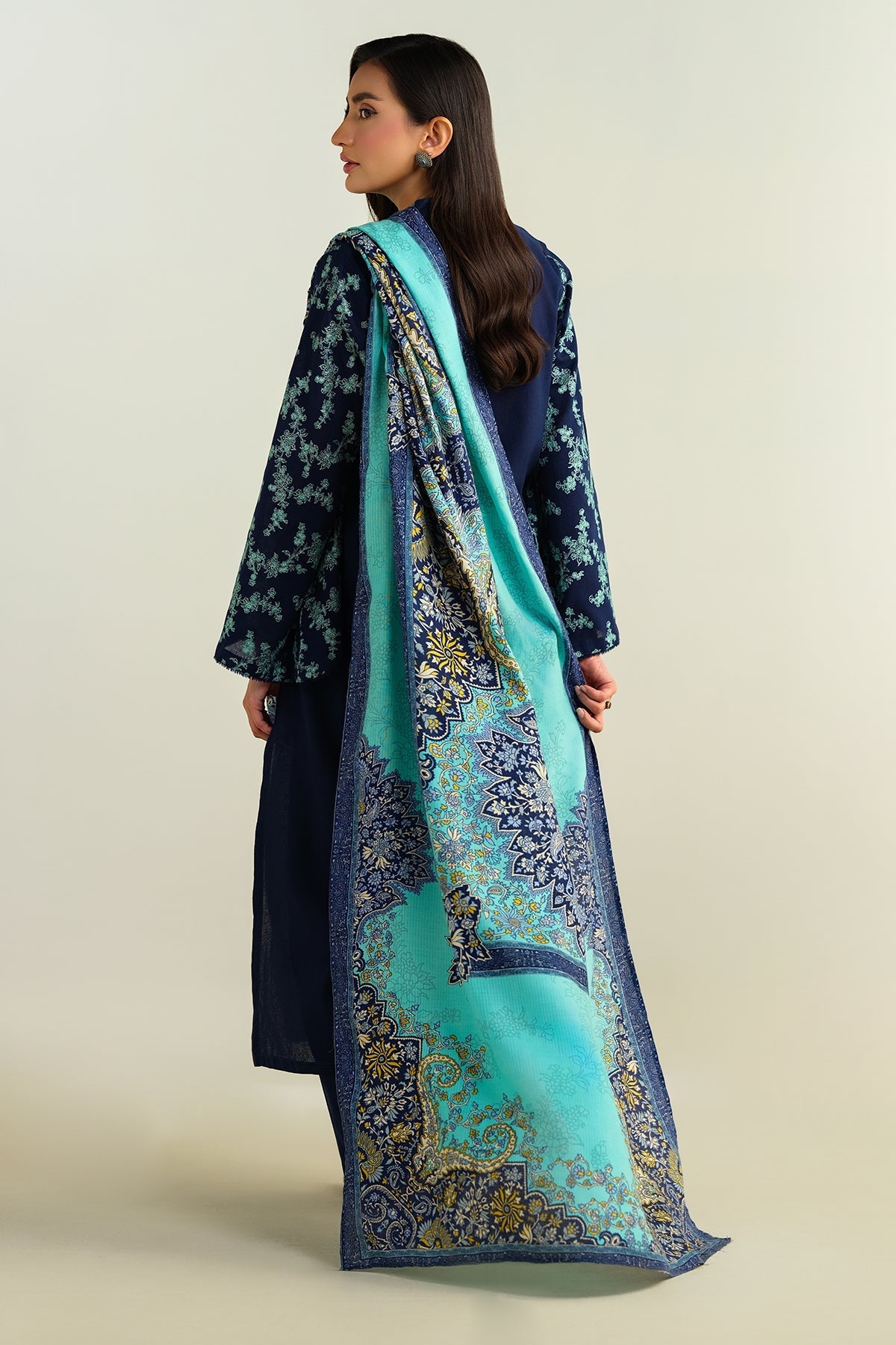 3 Piece - Embroidered Khaddar Suit - KPW24-P3044-44 - Shop Now at Kayseria