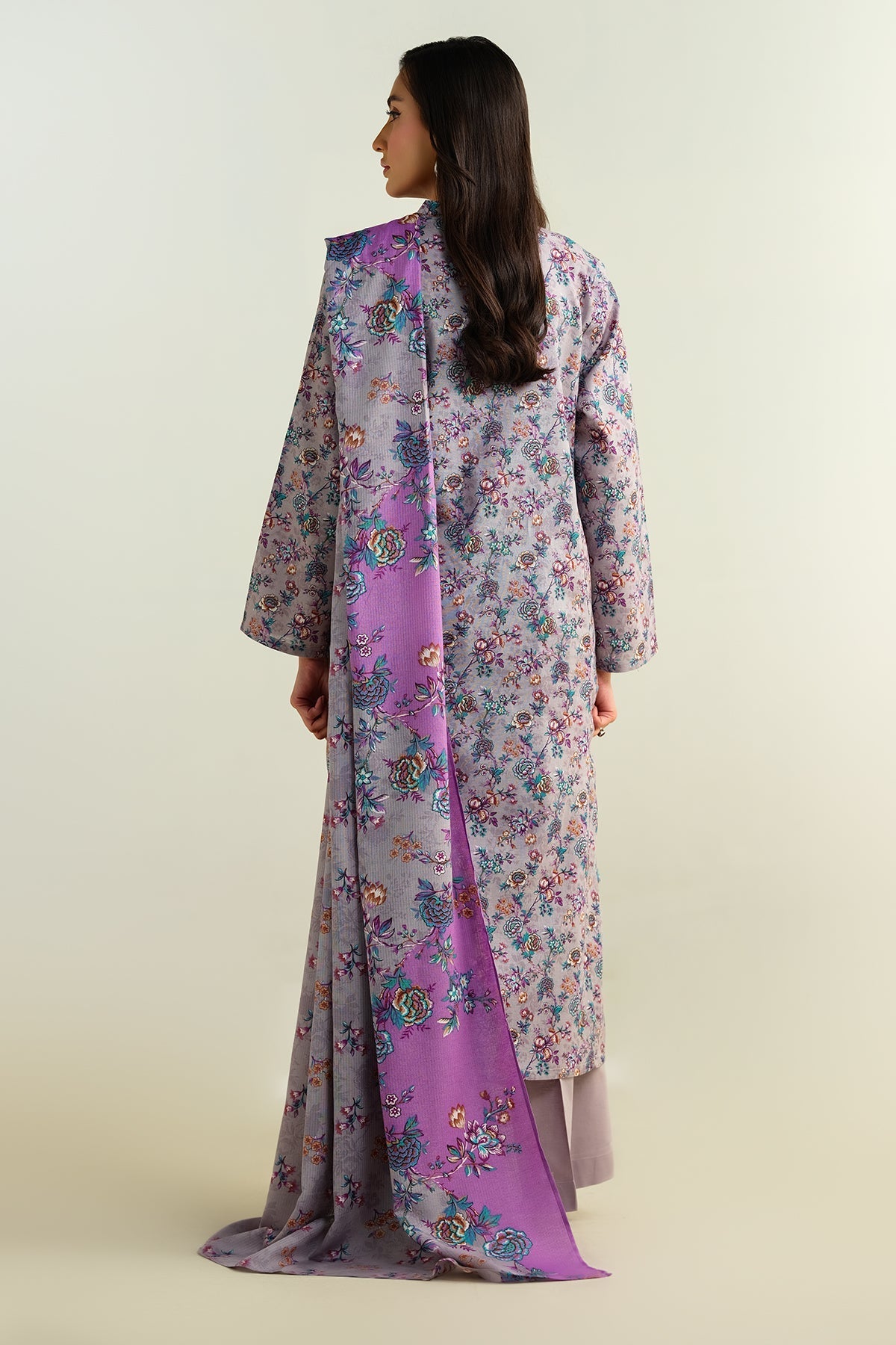3 Piece - Printed Khaddar Suit - KPW24-P3134-134 - Shop Now at Kayseria