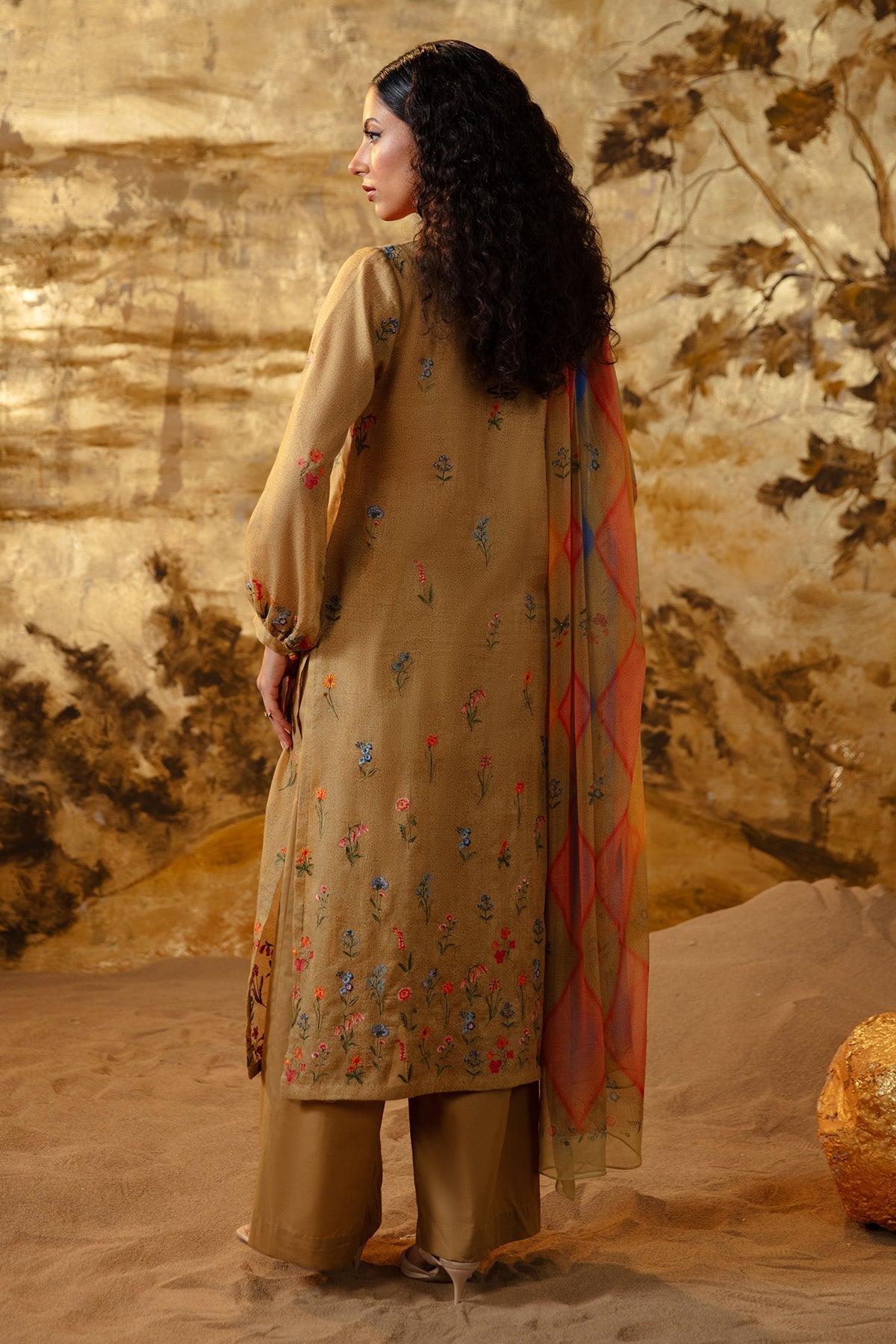 3 Piece - Embroidered Malmal Suit - MCP1231-2 - Shop Now at Kayseria