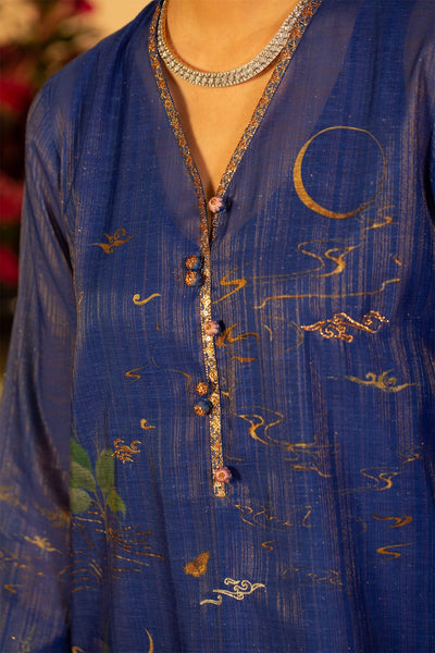 3 Piece - Printed & Embroidered Nap Shimmer Suit - MCP1513 - Shop Now at Kayseria
