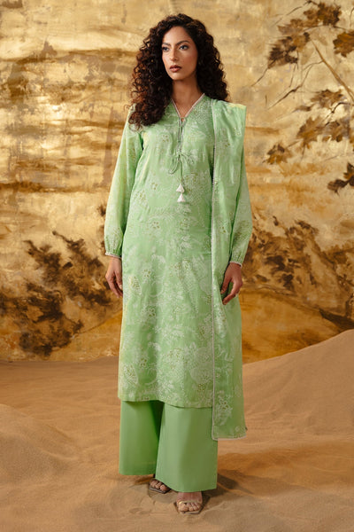 3 Piece - Printed Kara Cotton Suit - MCP1605-2 - Shop Now at Kayseria